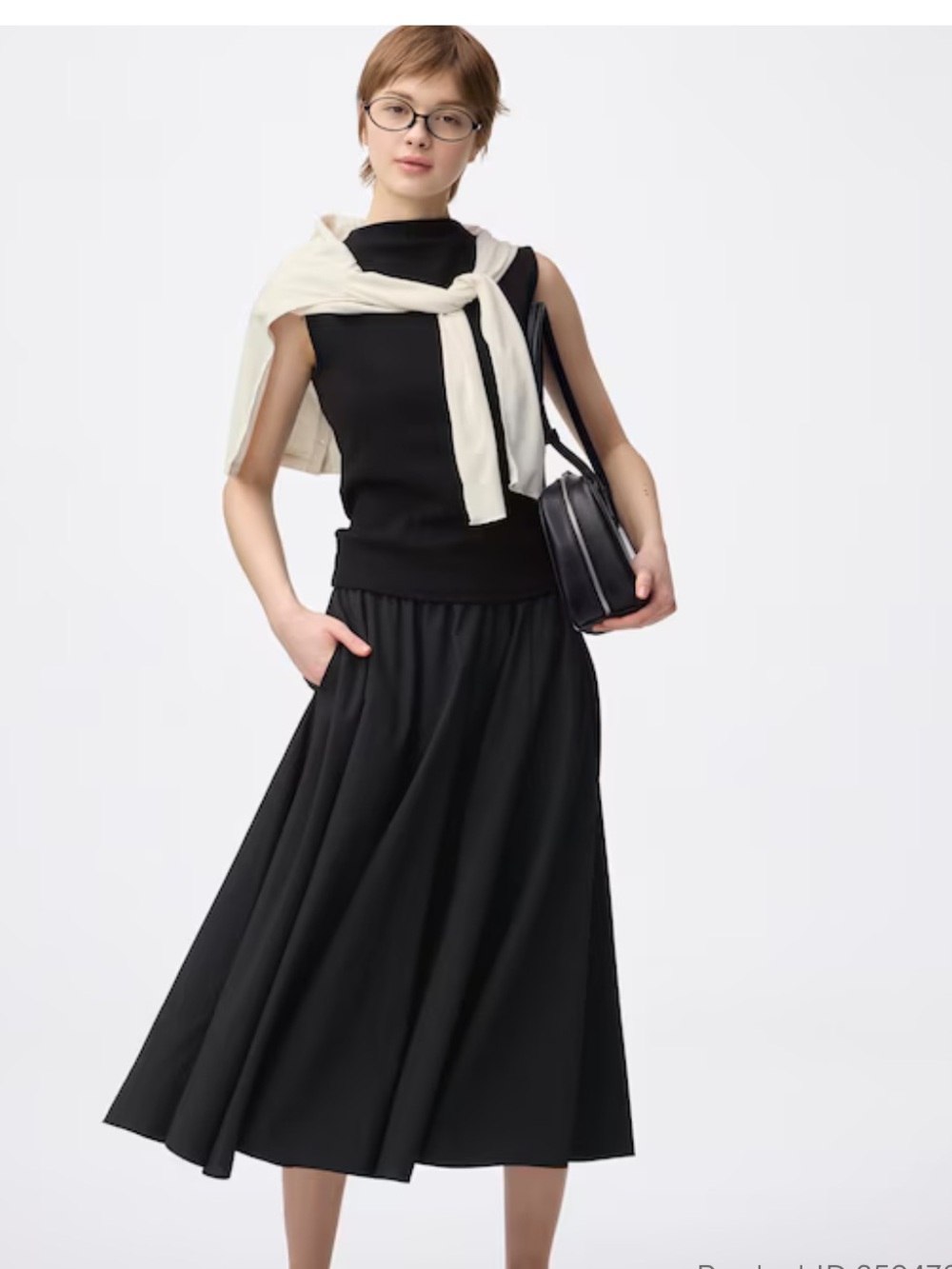 Black Midi A-Line Skirt - Classic Women’s Skirt